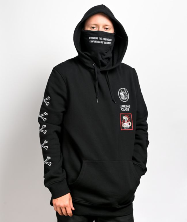 lurking class by sketchy tank fungus color black hoodie