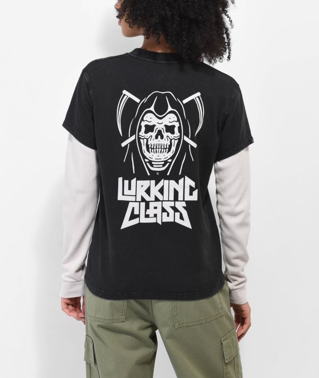 Lurking Class by Sketchy Tank Metal Scythe 2Fer Black Long Sleeve T-Shirt