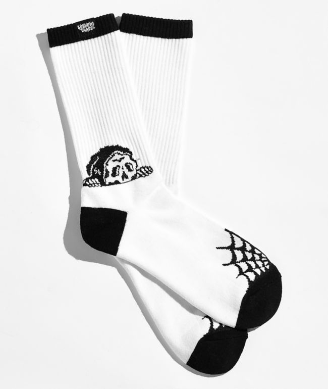 Lurking Class by Sketchy Tank Reaper White Crew Socks