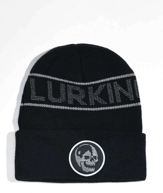 Lurking Class by Sketchy Tank Lurker Box Logo Black & Red Beanie