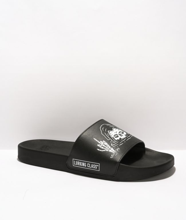 Lurking Class by Sketchy Tank Sinking Black Slide Sandals