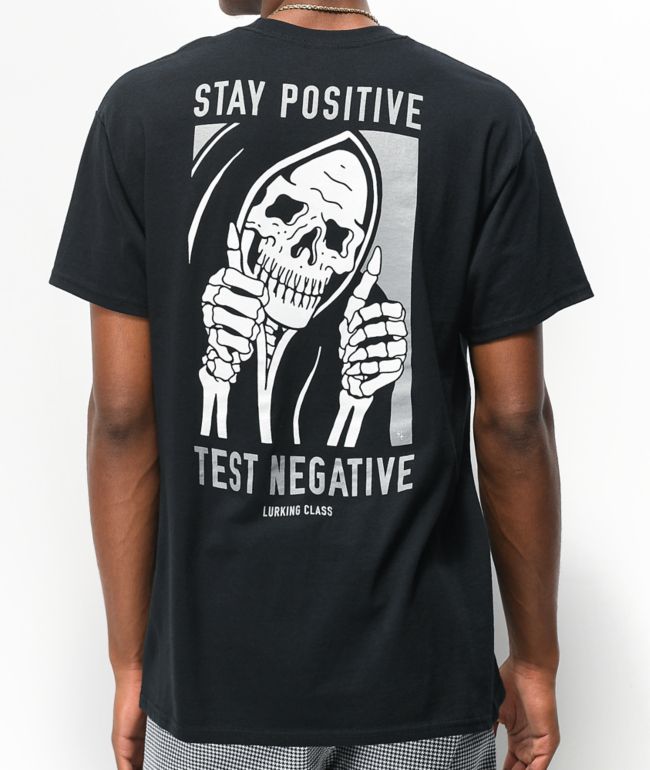 Lurking Class by Sketchy Tank Stay Positive camiseta negra
