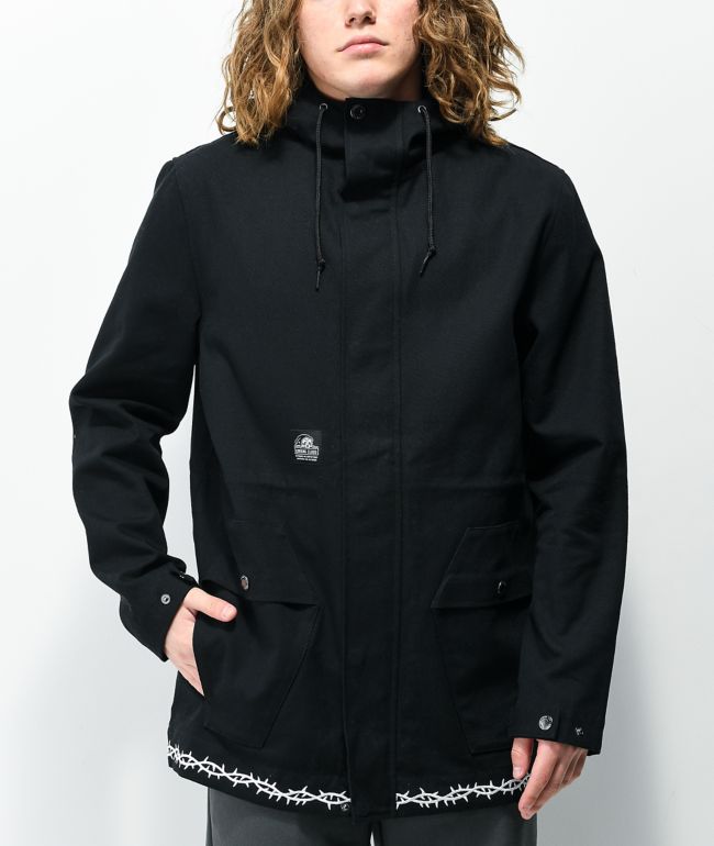 Lurking Class by Sketchy Tank Thorns Black Denim Hooded Jacket
