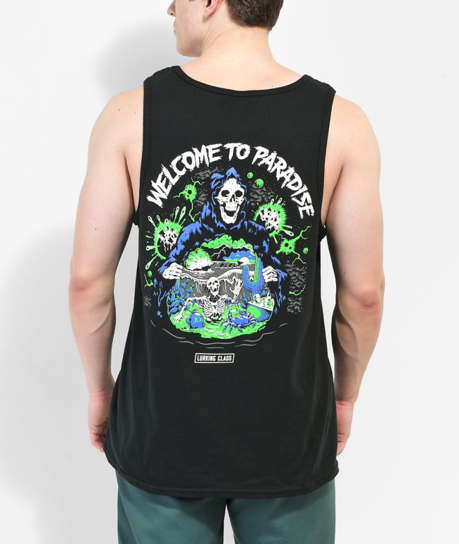 Lurking Class by Sketchy Tank Welcome Black Tank Top