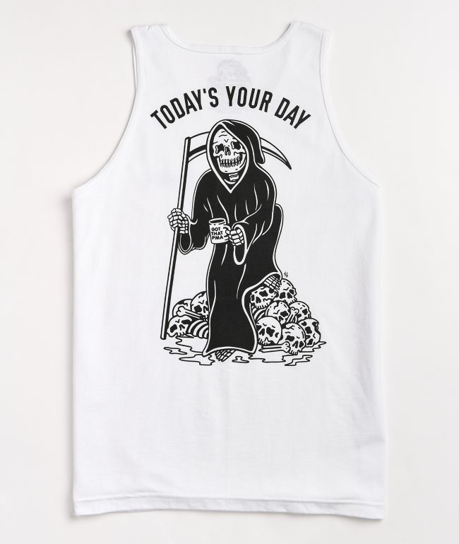 Lurking Class by Sketchy Tank Your Day White Tank Top