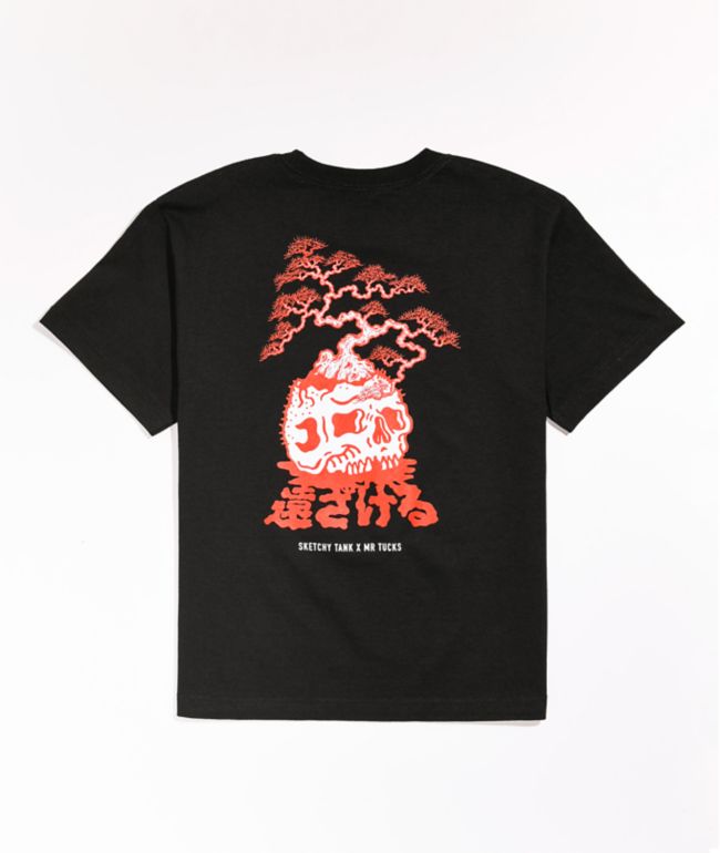 Lurking Class by Sketchy Tank x Mr. Tucks Kids' Bonsai Black T-Shirt 
