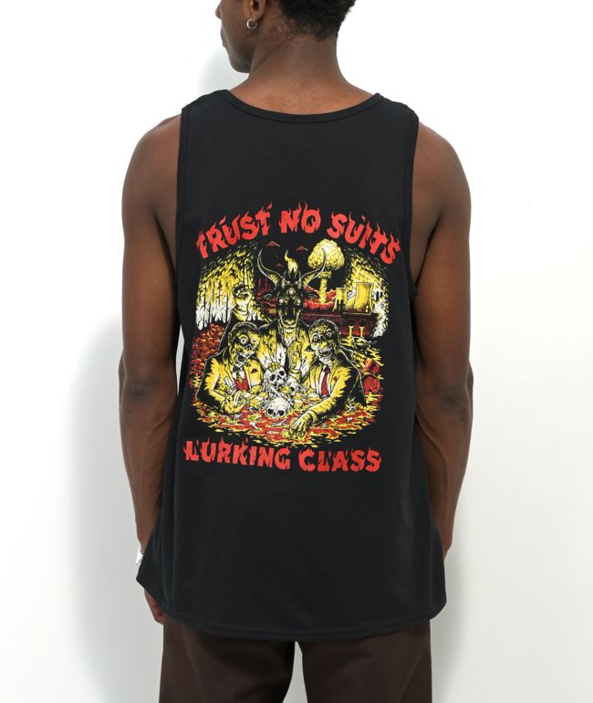 Lurking Class by Sketchy Tank x Stikker Trust camiseta negra sin mangas