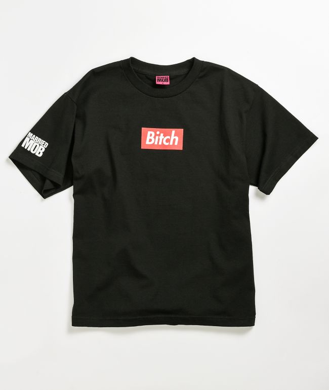 Married To The Mob Bitch In A Box Black T-Shirt