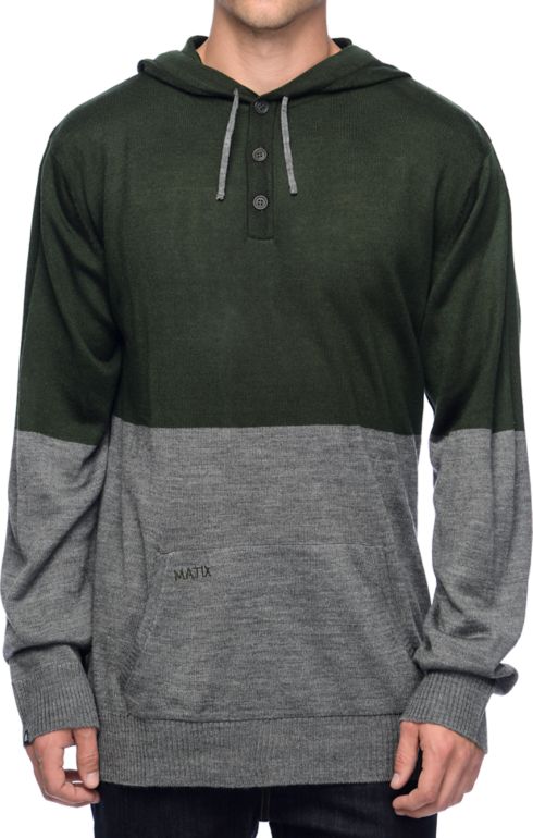 henley hooded sweater