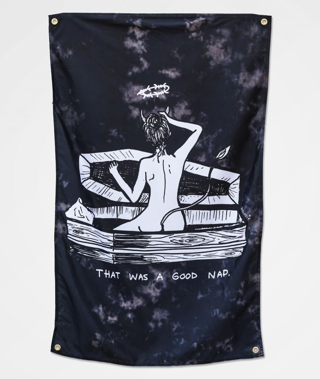 Melodie That Was A Good Nap Black Tie Dye Banner