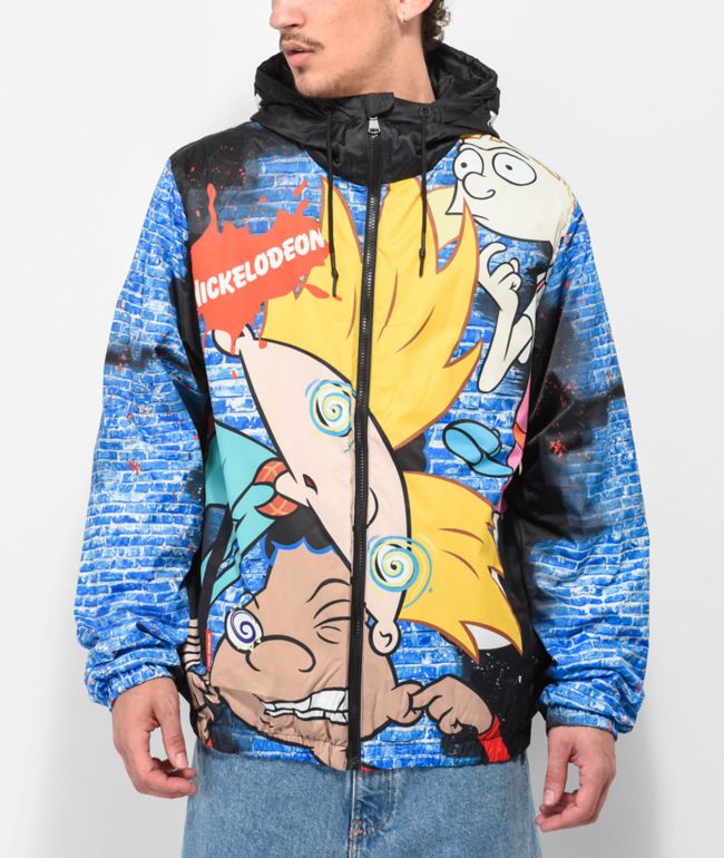 Members Only  x Hey Arnold Trippy Chaqueta rompevientos negra