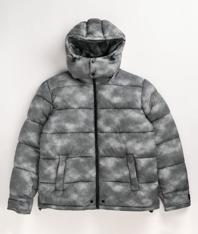 grey puffy jacket