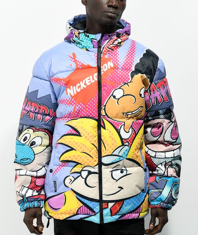 Members Only x Nickelodeon Reptar Purple Puffer Jacket