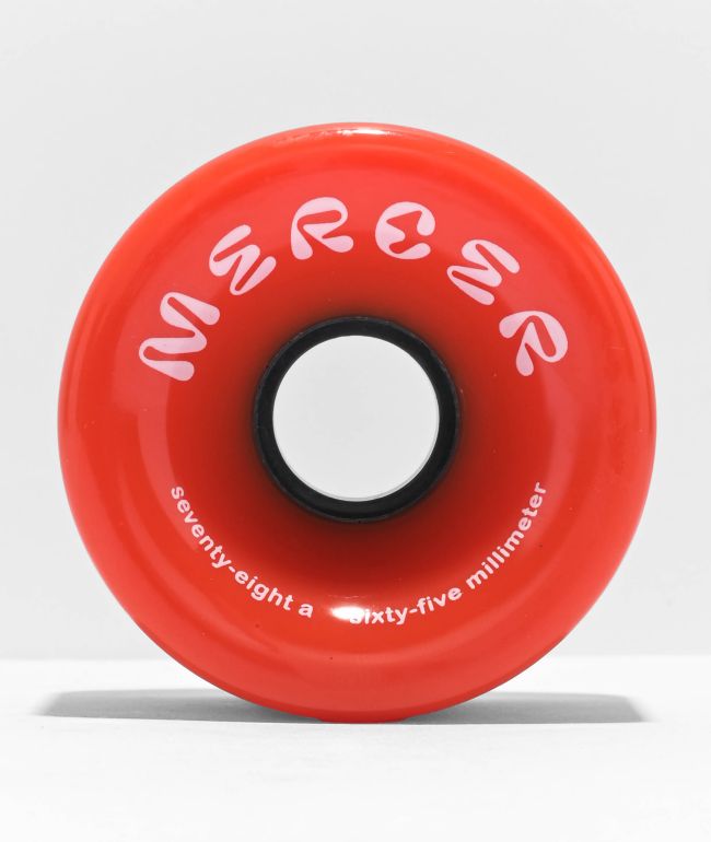Mercer 65mm 80a Red Longboard Wheels