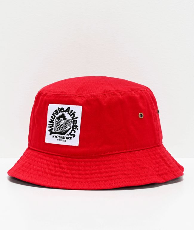Milkcrate Solid Red Bucket Hat