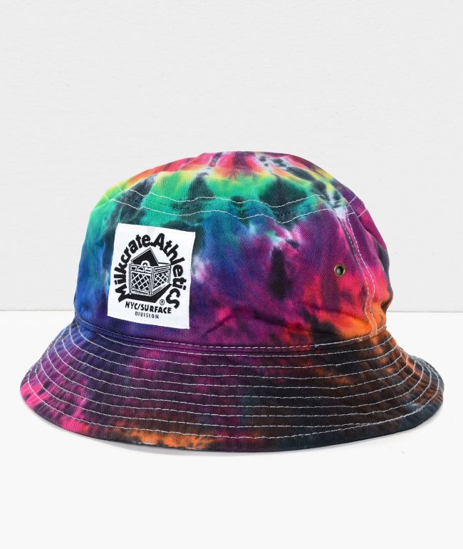 Milkcrate tie dye bucket hat