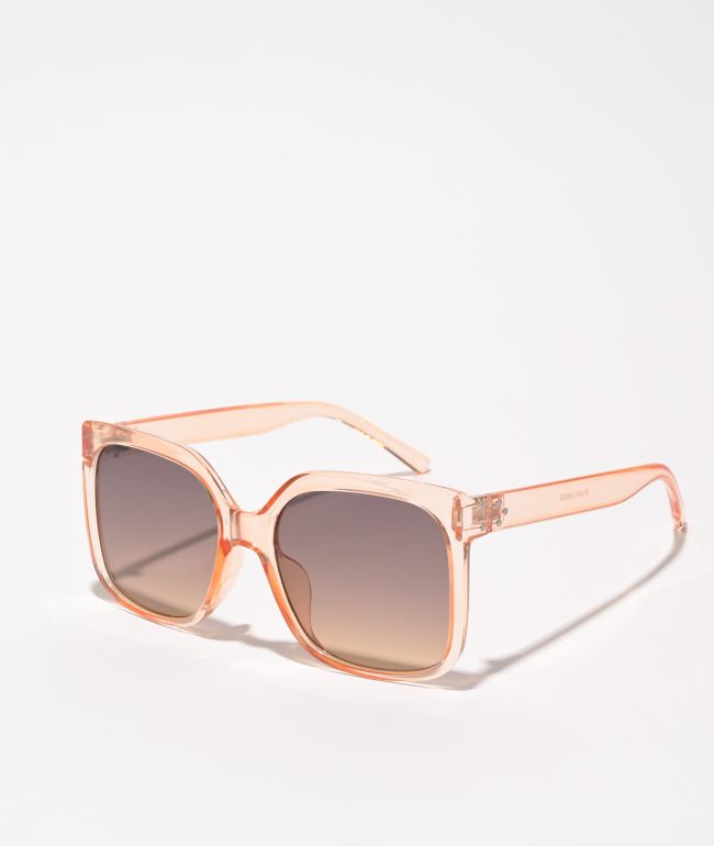 Mily XL Gafas de sol cuadradas rosa translúcidas