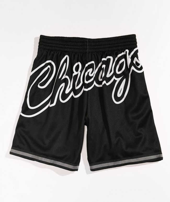 Mitchell & Ness Chicago Bulls Big Face Black Basketball Shorts