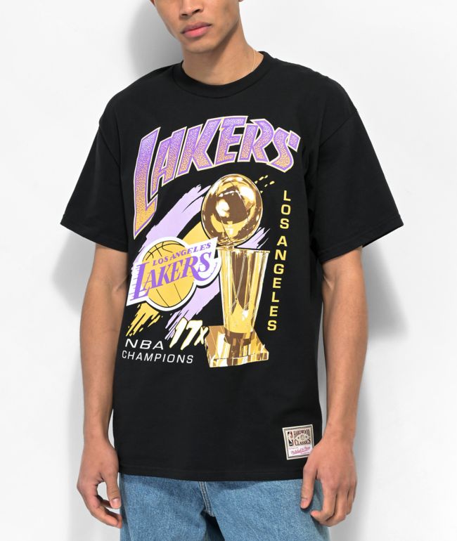 T-shirt Mitchell & Ness Back To Back Lakers 1987-88 Homme Taille S – Neuf Beige