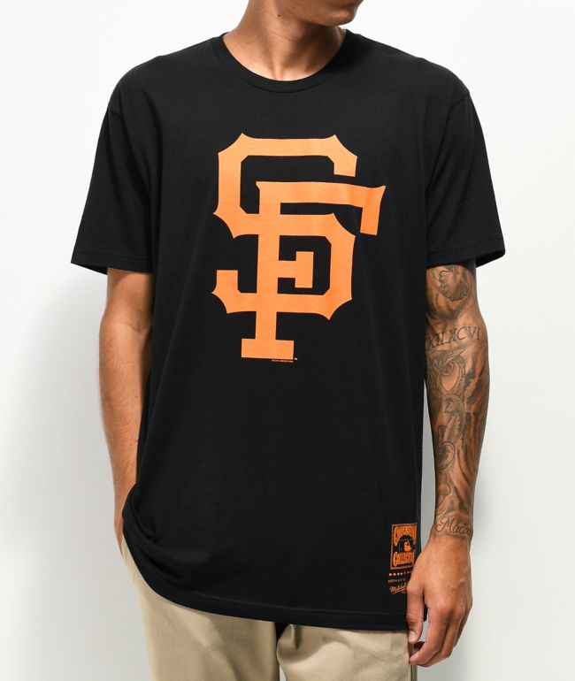 Mitchell & Ness x MLB Giants Basic Logo 2 Black T-Shirt