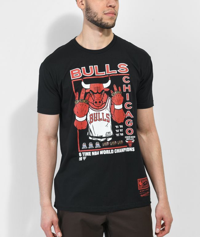 herir simbólico Correlación Mitchell & Ness x NBA Bulls 6 Times camiseta negra