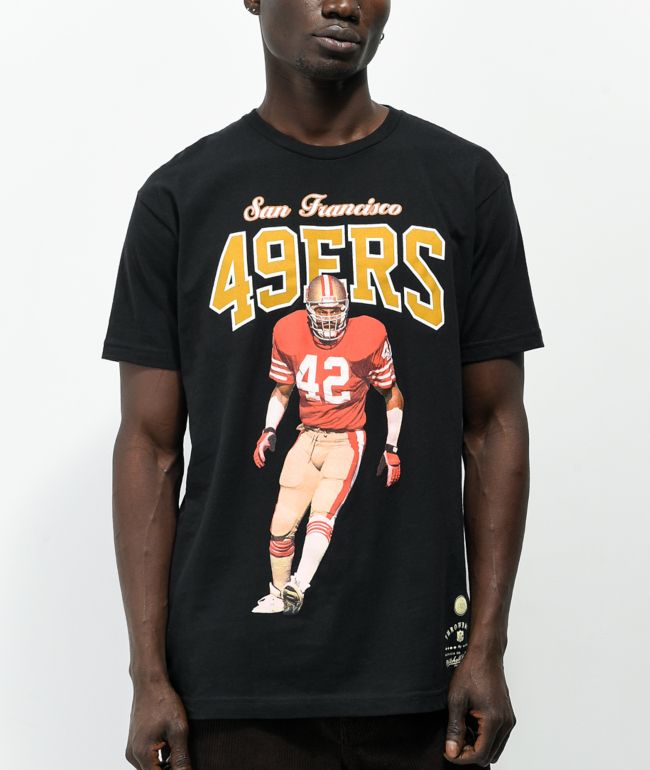 Mitchell & Ness x NFL 49ers Ronnie Lott Black T-Shirt