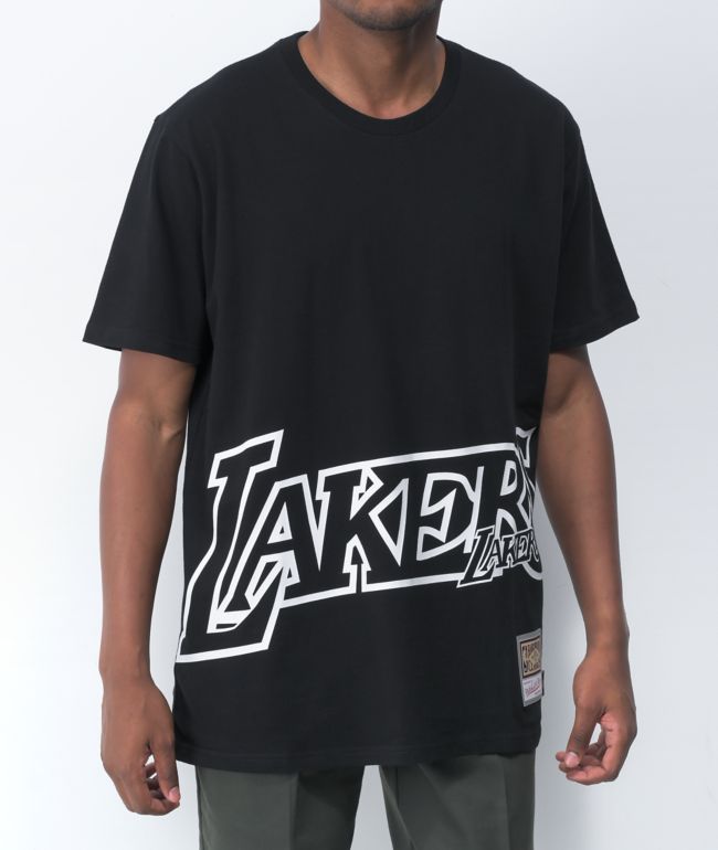 Mitchell & Ness x NBA LA Lakers Big Face 3.0 Black T-Shirt