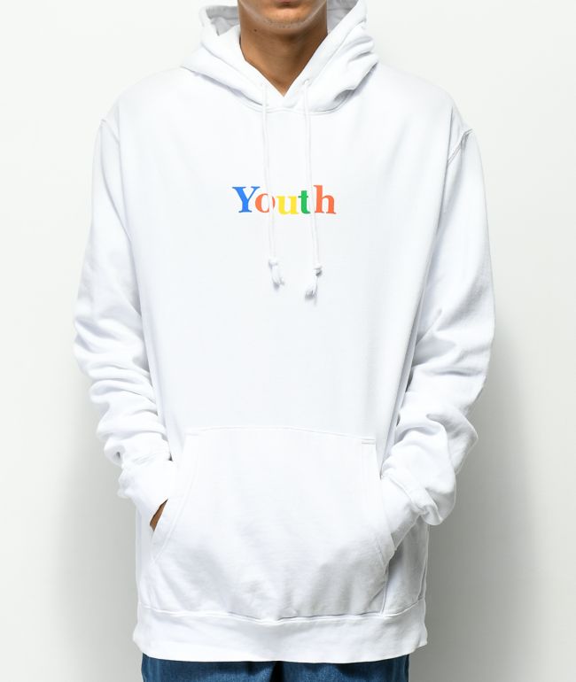 Youth white hoodie Clearance