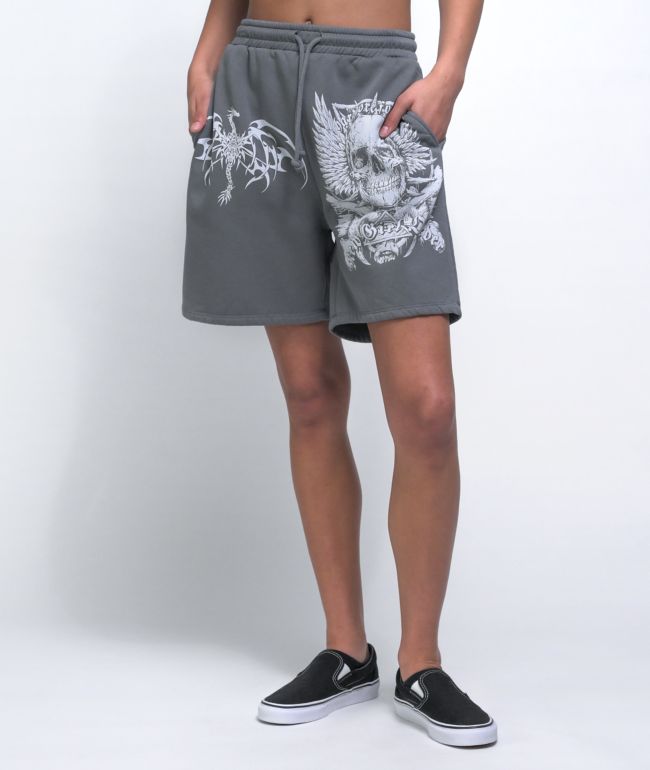 grey sweat shorts h&m