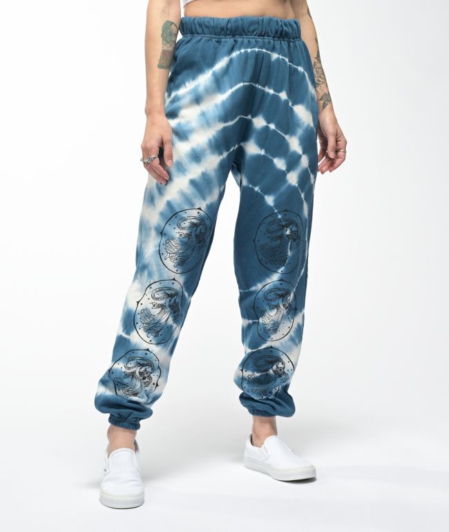 navy blue tie dye sweatpants