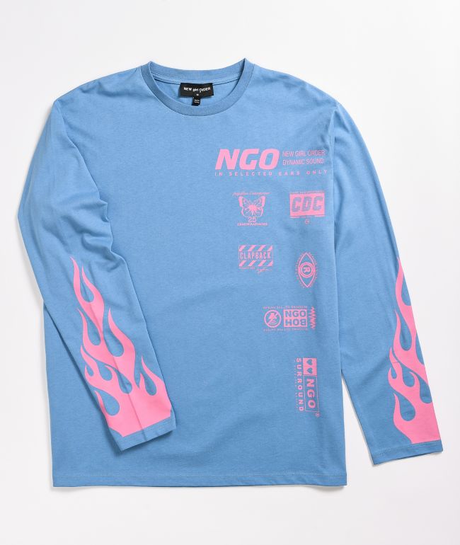 NGOrder Blue Flame Long Sleeve T-Shirt