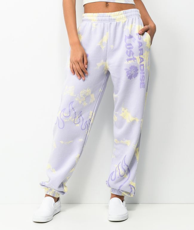 purple tie dye jogger set