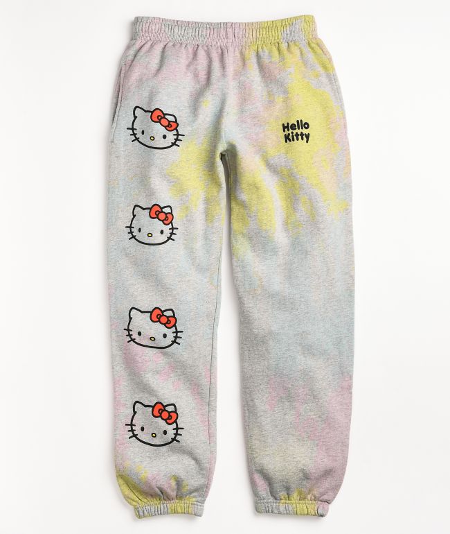 NGOrder x Hello Kitty Pink & Yellow Tie Dye Sweatpants