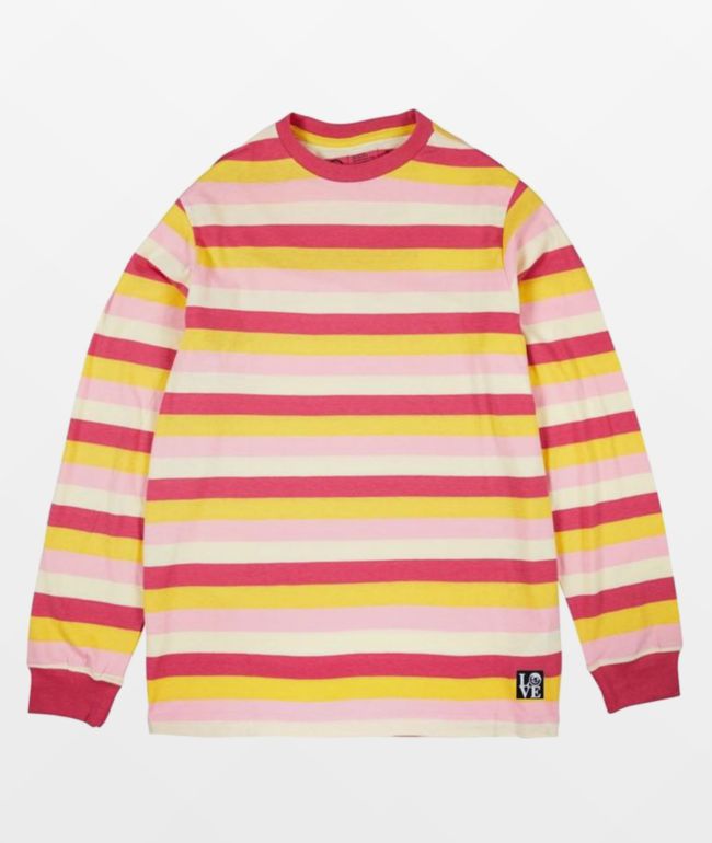 yellow and white long sleeve shirt