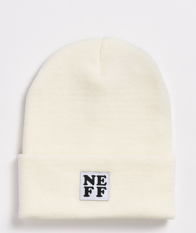 neff beanie white