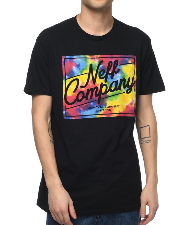 Neff Tie Dye Deluxe Black T-Shirt | Zumiez