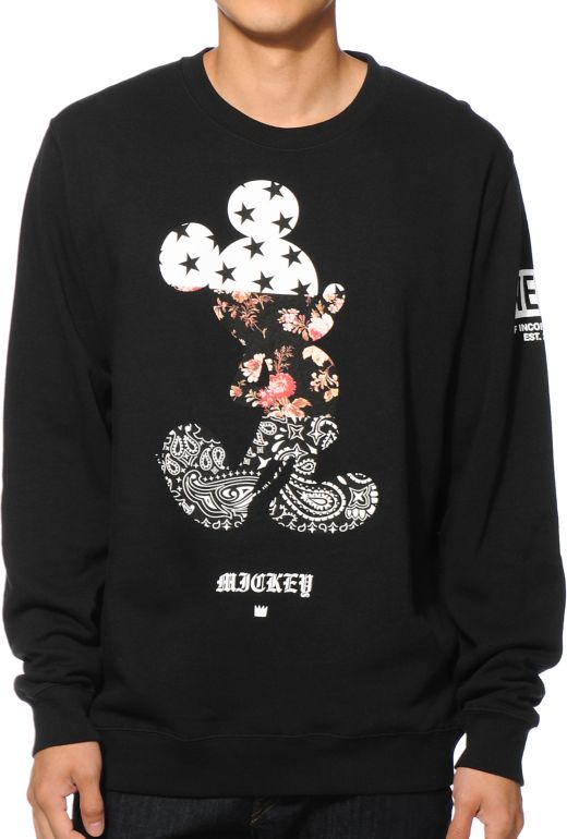 Download Neff x Disney Mickey Swag Crew Neck Sweatshirt | Zumiez