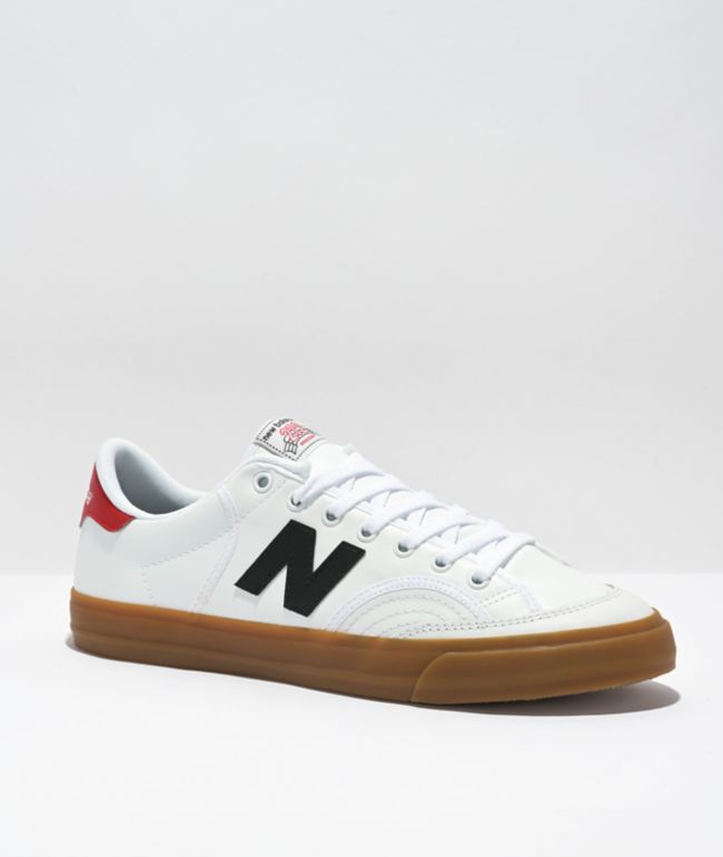 New Balance 212 White & Gum Skate Shoes