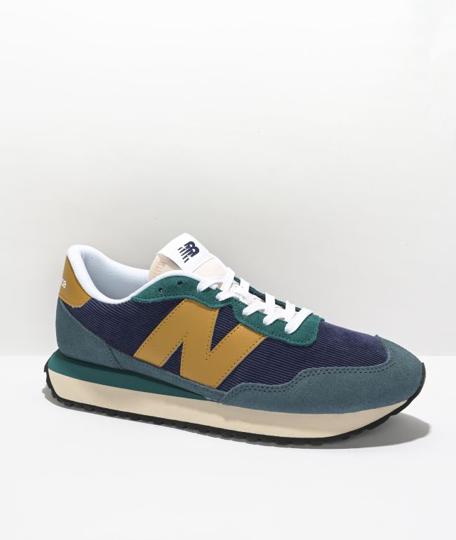 New Balance Lifestyle 237 Teal & Gold Moss Shoes