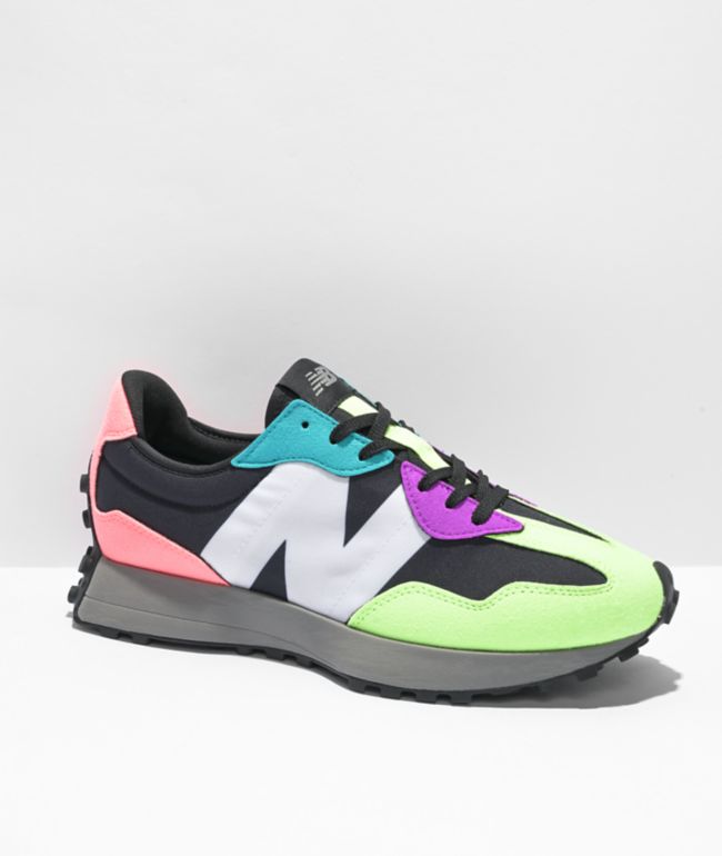 new balance pink and black shoes