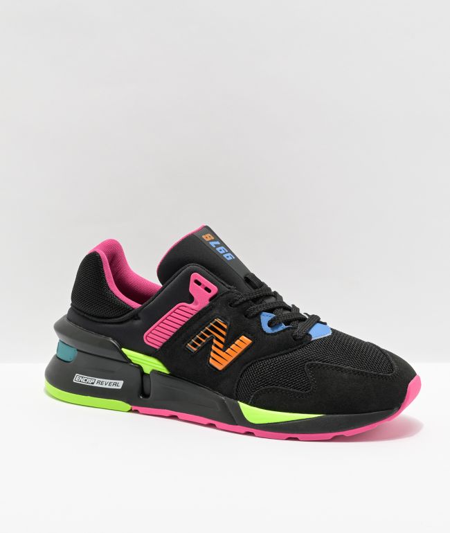 New Balance Lifestyle 997 Sport Black & Exuberant Pink Shoes