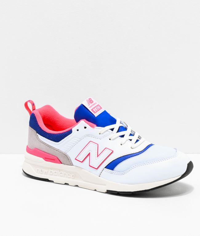New Balance Lifestyle 997H zapatos blancos, azul lazer y rosa | Zumiez