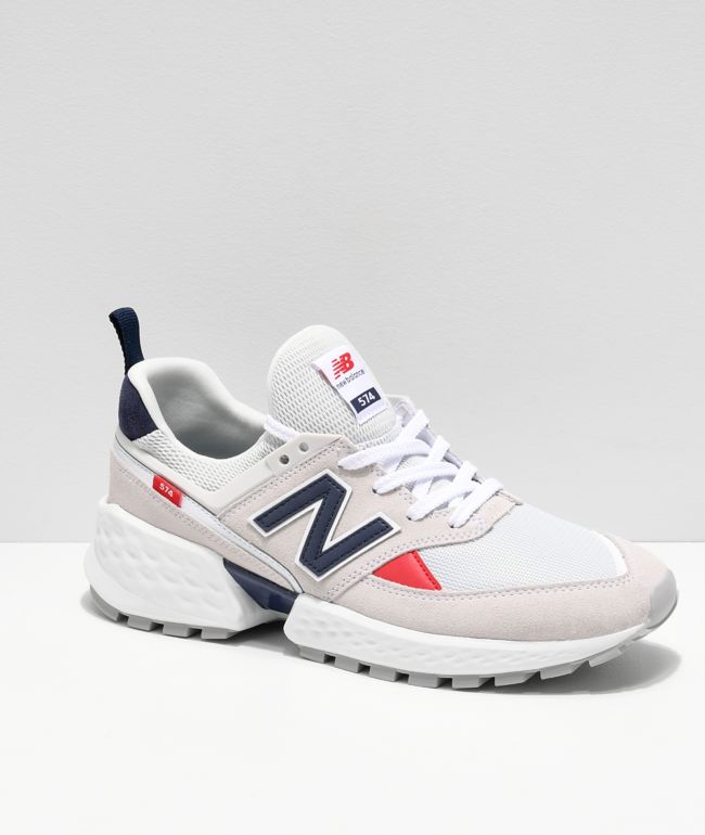 new balance lifestyle men's 574 sport nimbus cloud & white shoes