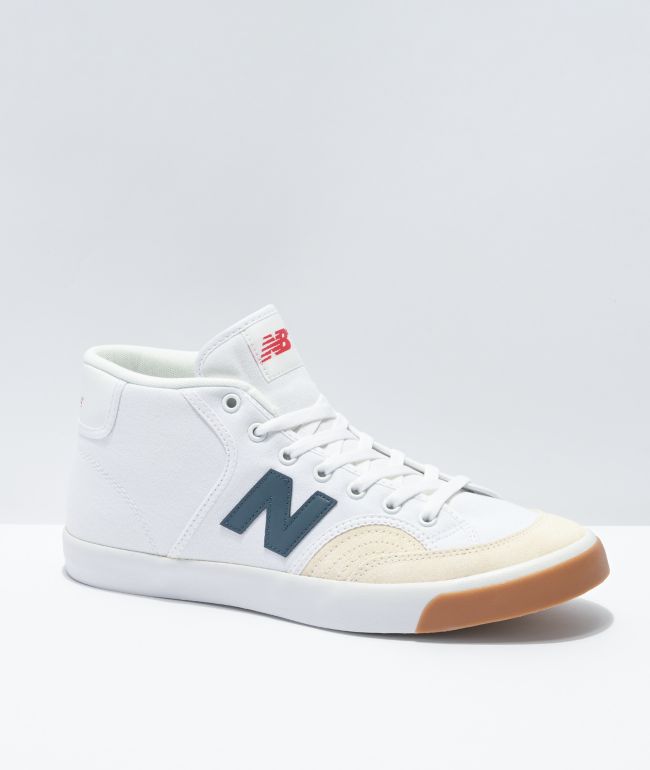 New Balance Numeric 213 Mid White & Blue Skate Shoes