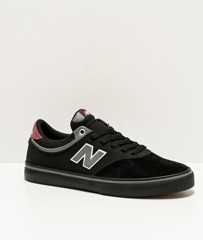 New Balance Numeric 255 Black & Burgundy Skate Shoes
