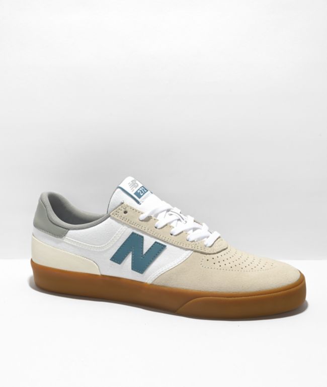 New Balance Numeric 272 White, Blue & Gum Skate Shoes