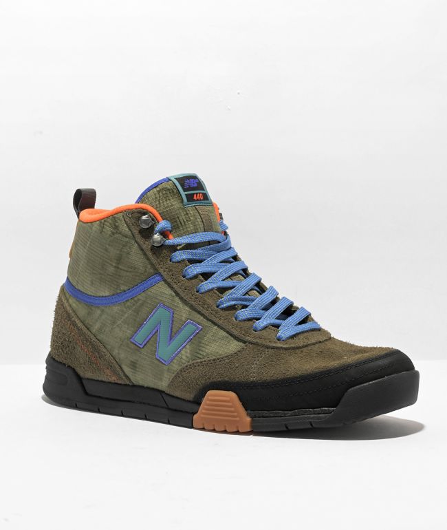 New Balance Numeric Trail Olive & Aqua Top Skate Shoes