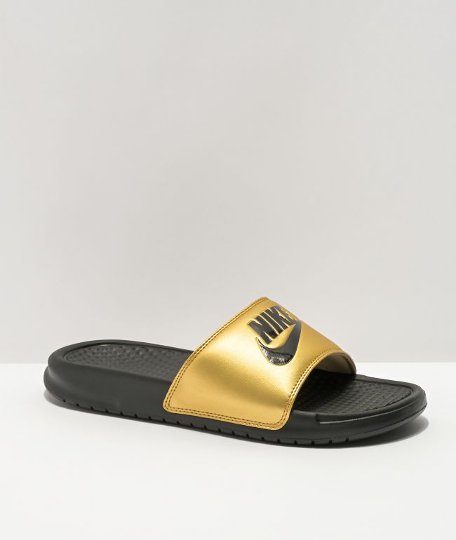 Gold 2025 nike sandals