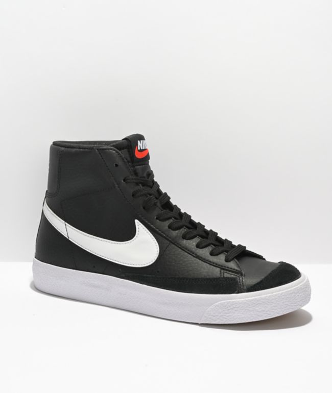 Verbeelding vrije tijd wiel Nike Blazer Mid '77 Vintage Black Leather Shoes