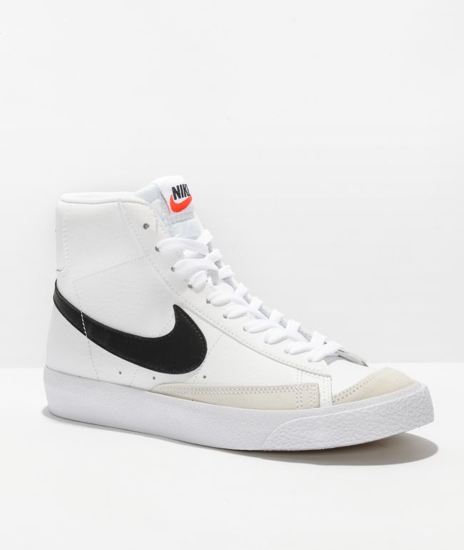 Oceano Posibilidades Preguntarse Nike Blazer Mid '77 White & Black Leather Shoes